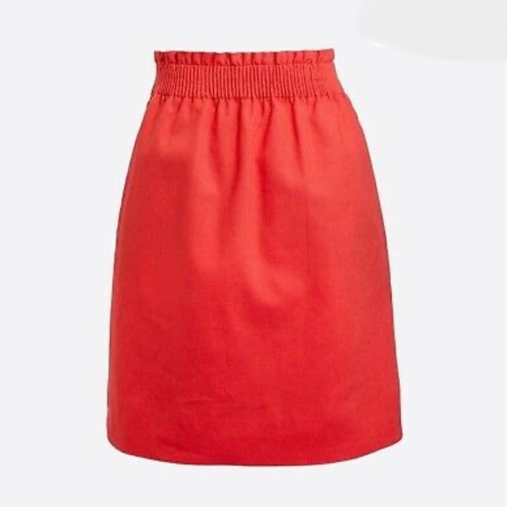J.CREW Coral Solid City Sidewalk Pull On Skirt